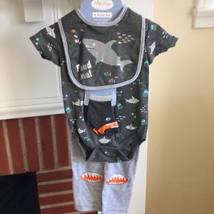 Baby Lounge 4 Piece Set - Shark Theme - NEVER WORN